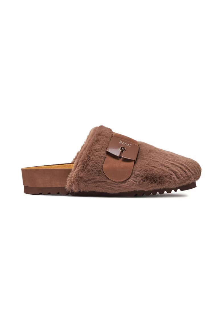 Scholl Alaska 3.0 F31620 Кафяви джапанки - Набук кожа
