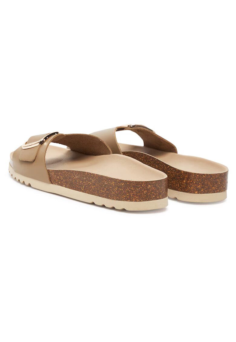 Scholl Чехли Taupe 1062 - естествена кожа