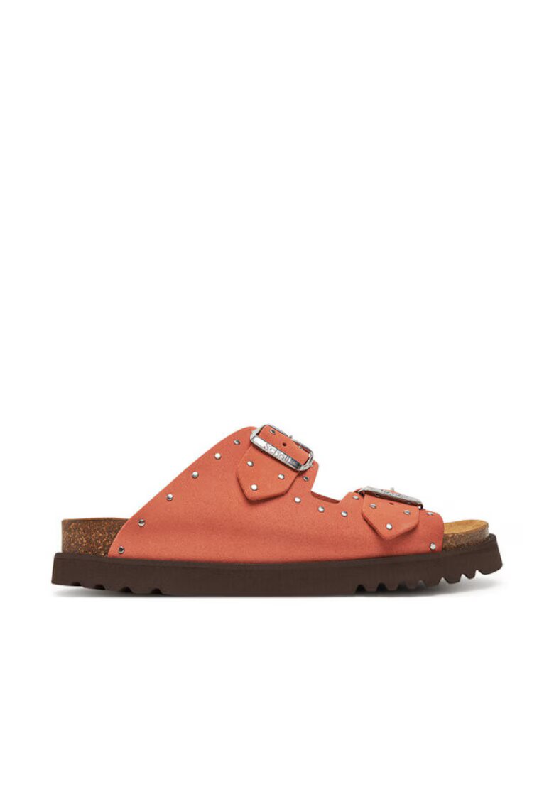 Scholl Дамски чехли Coral/Сребрист - естествена кожа