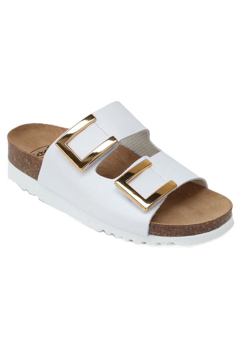 Scholl Дамски чехли Monterey 2 Straps от бяла кожа F30584-1065 07318