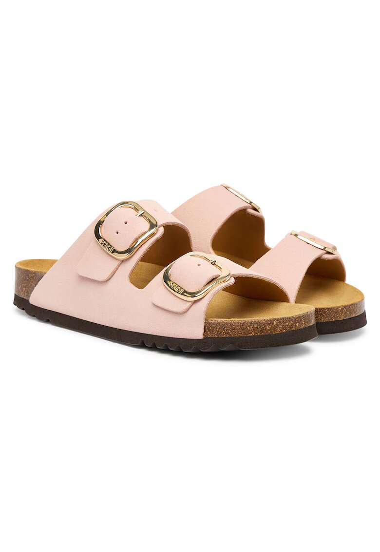 Scholl Дамски чехли - розови - естествена кожа