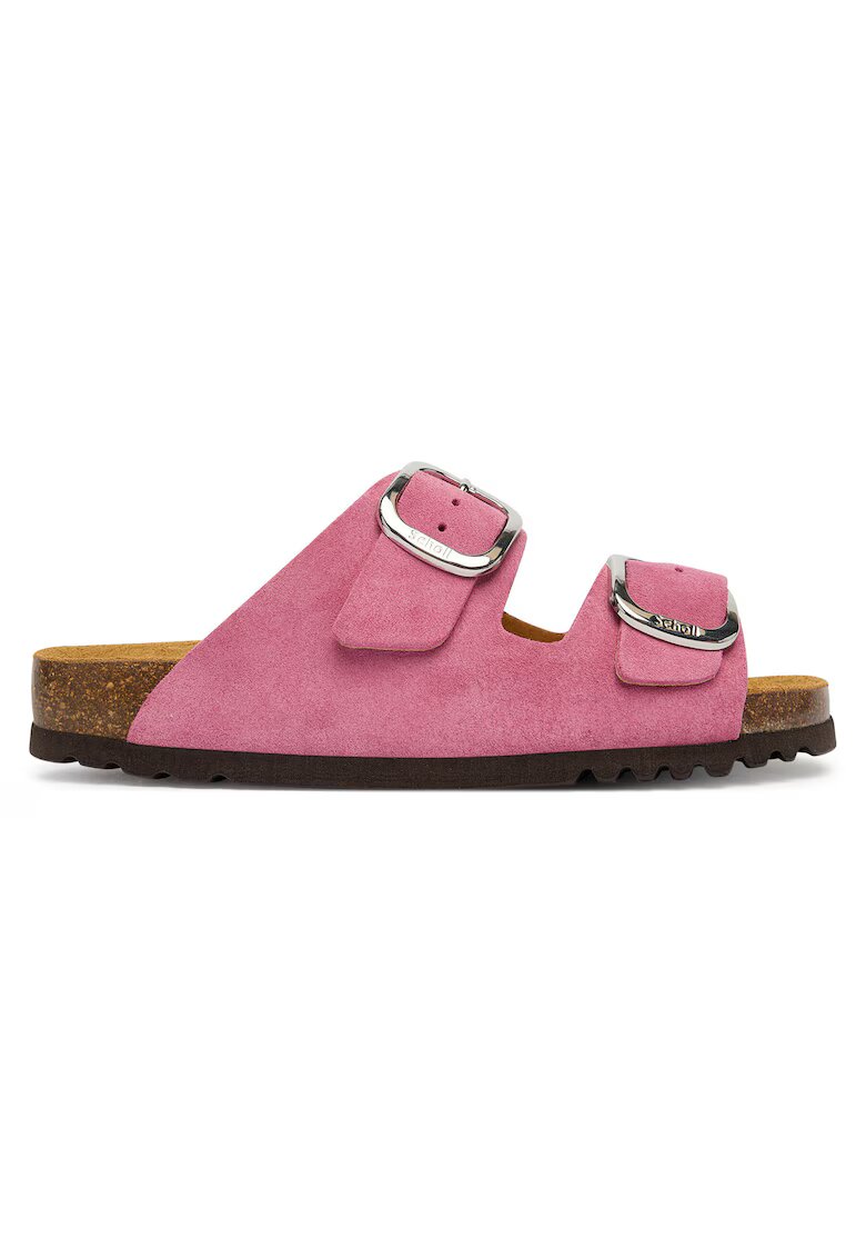Scholl Розови чехли от естествена кожа за жени