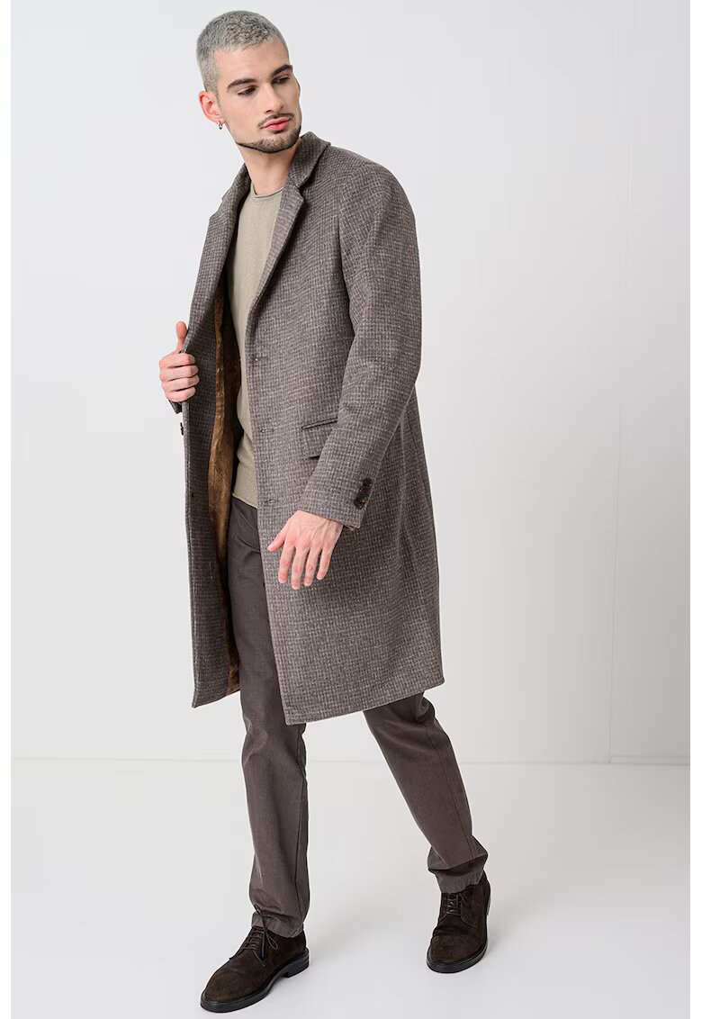 Scotch  Soda Десенирано палто с вълна