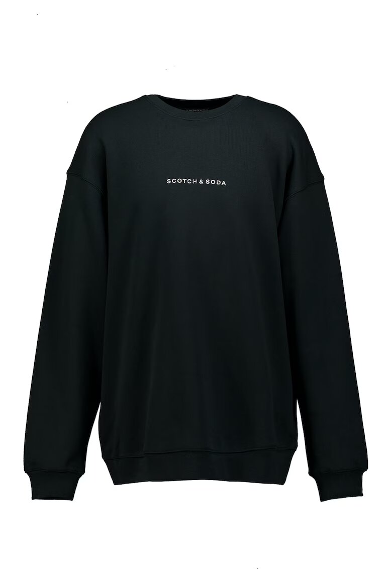 Scotch  Soda Памучен суитшърт с овално деколте