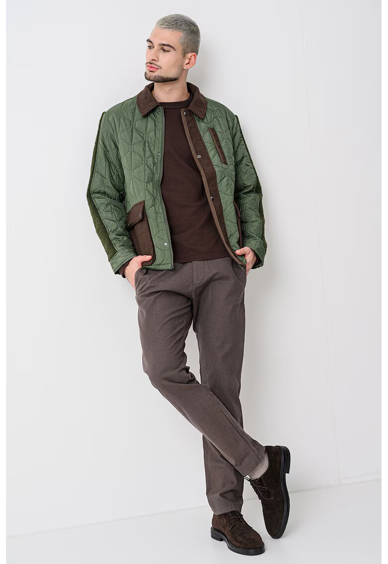 Scotch  Soda Подплатено яке с джобове с капаче - Тъмнокафяв/Аква зелено
