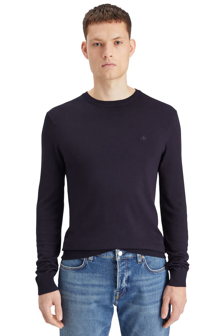 Scotch  Soda Пуловер с овално деколте Тъмносин