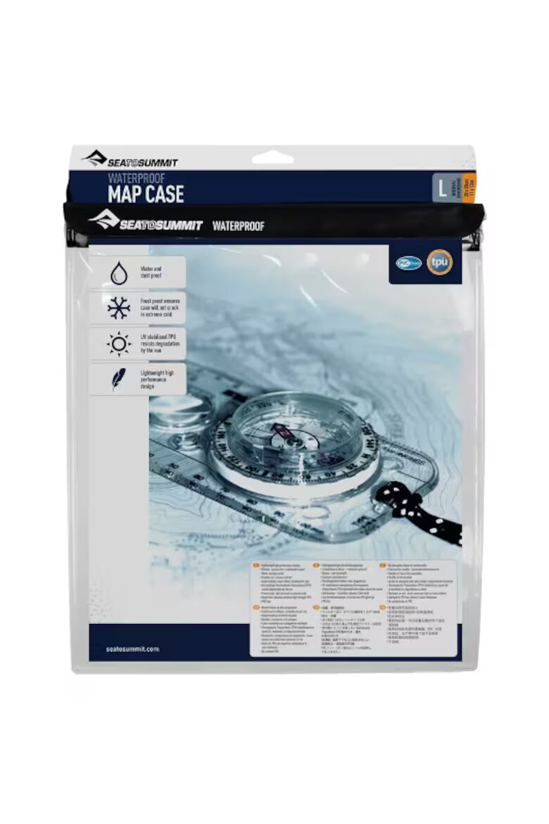 Sea To Summit Калъф TPU Map Large Clear Водоустойчив 33x28 см Черен