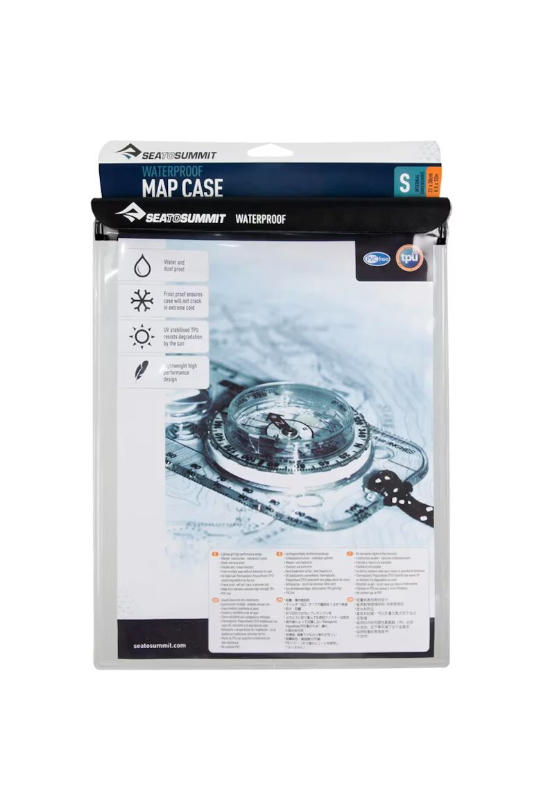 Sea To Summit Калъф TPU Map Small Clear Водоустойчив 30x21 см Черен