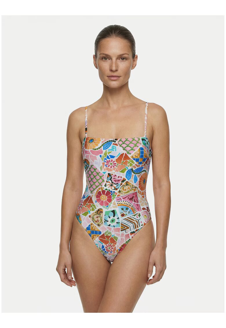 Seafolly Дамски бански костюм - розов - подвижни презрамки - еластична материя