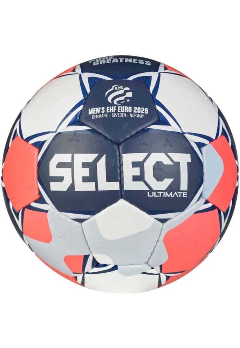Select Топка за хандбал Ultimate EHF EURO 2026 - официална топка за игра - Бял/Тъмносин