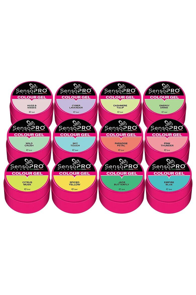 Senso pro Комплект от 12 цветни UV гелове SensoPRO Milano - Forever Young Collection