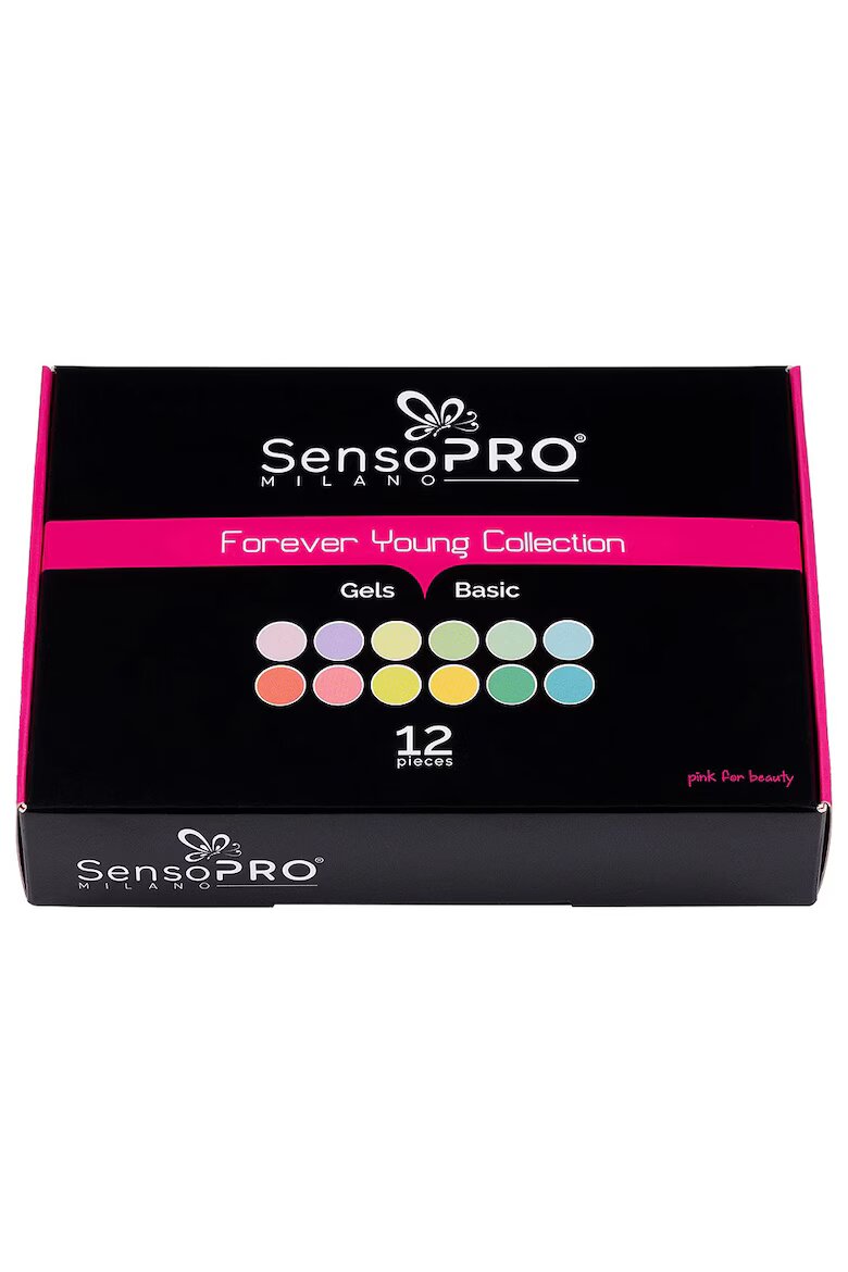 Senso pro Комплект от 12 цветни UV гелове SensoPRO Milano - Forever Young Collection