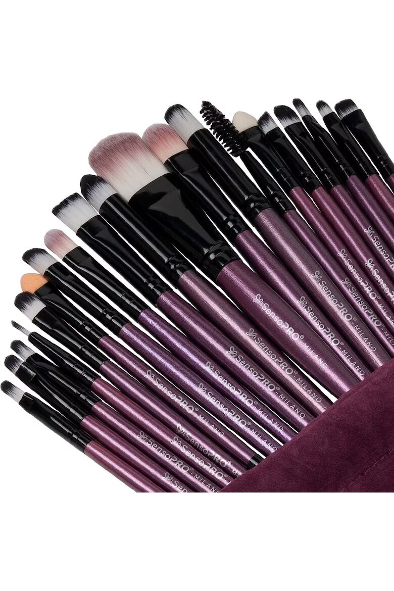 SensoPRO Комплект от 20 четки за грим Mauve Brushes Включен калъф за съхранение