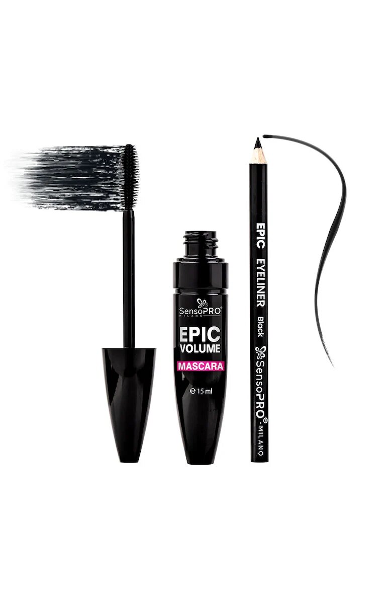 SensoPRO Комплект спирала и очна линия Milano Epic Volume - Smokey Eyes Essentials