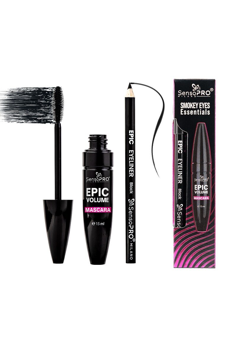 SensoPRO Комплект спирала и очна линия Milano Epic Volume - Smokey Eyes Essentials