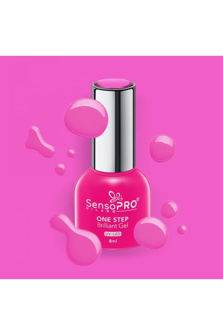SensoPRO Лак за нокти Milano полупостоянен One Step Brilliant Gel Nail Polish 8 ml Bonbon Fairy #11