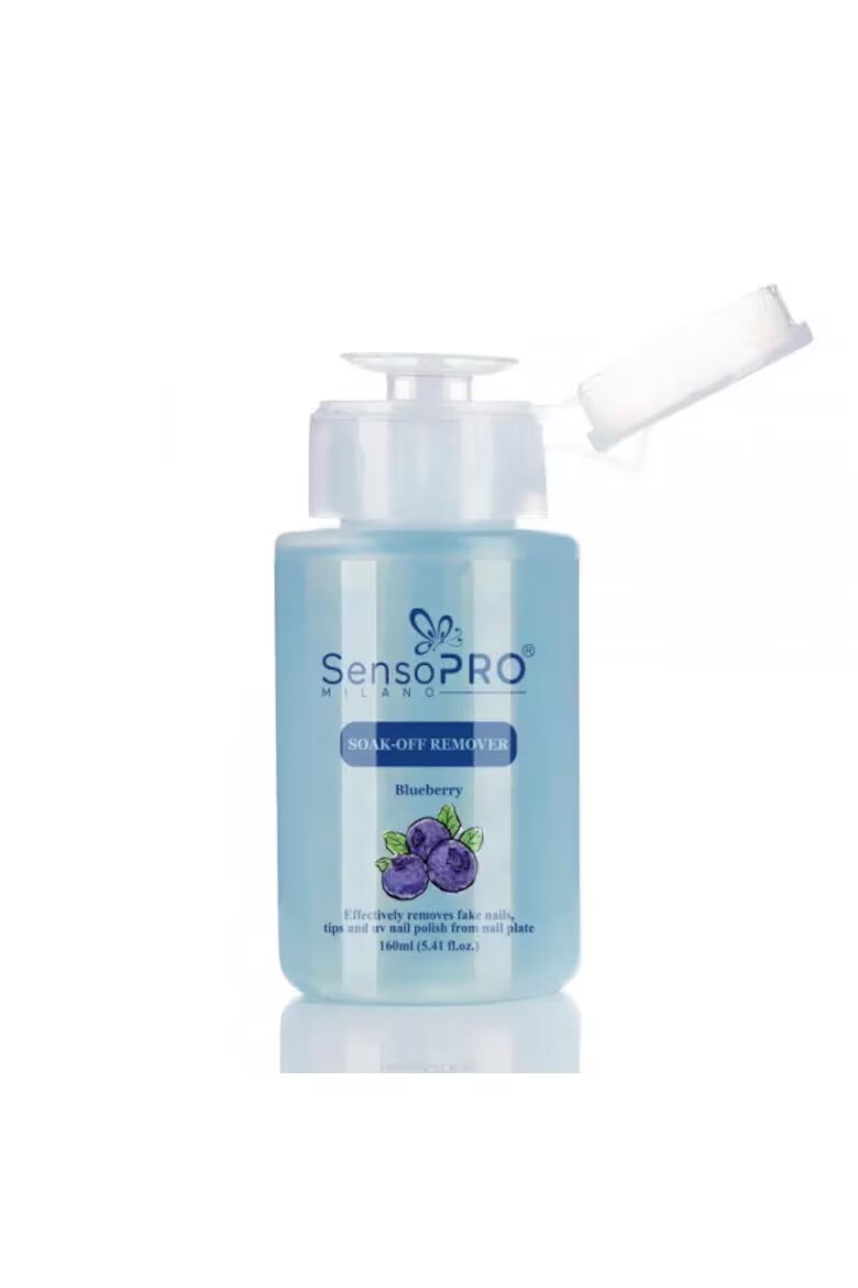 SensoPRO Soak off Remover Milano Blueberry - Отстраняване на гел полуперманентен лак накрайници 160 ml