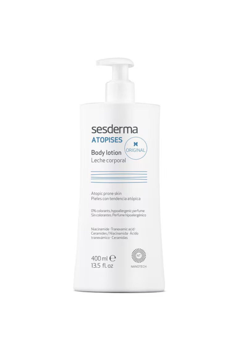 Sesderma Мляко за тяло ATOPISES - интензивна ежедневна хидратация - успокоява атопична кожа - предпазва от сухота - 400 мл