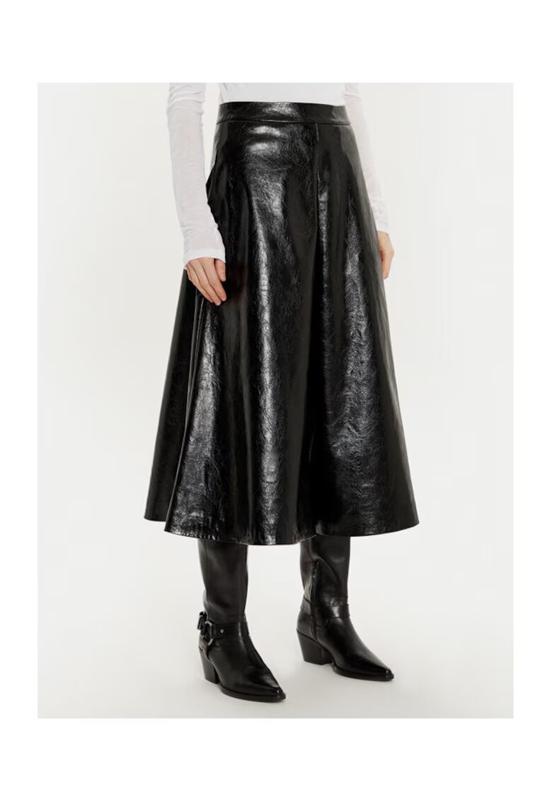 Sisley Дамска пола - 304295195 - Екокожа - Черна