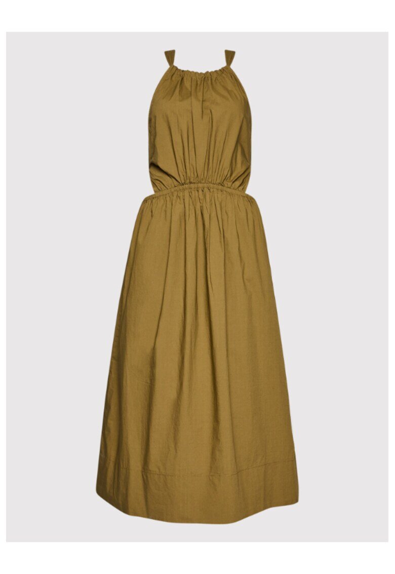 Sisley Дамска рокля - 300087435 - Памук - Кафяв