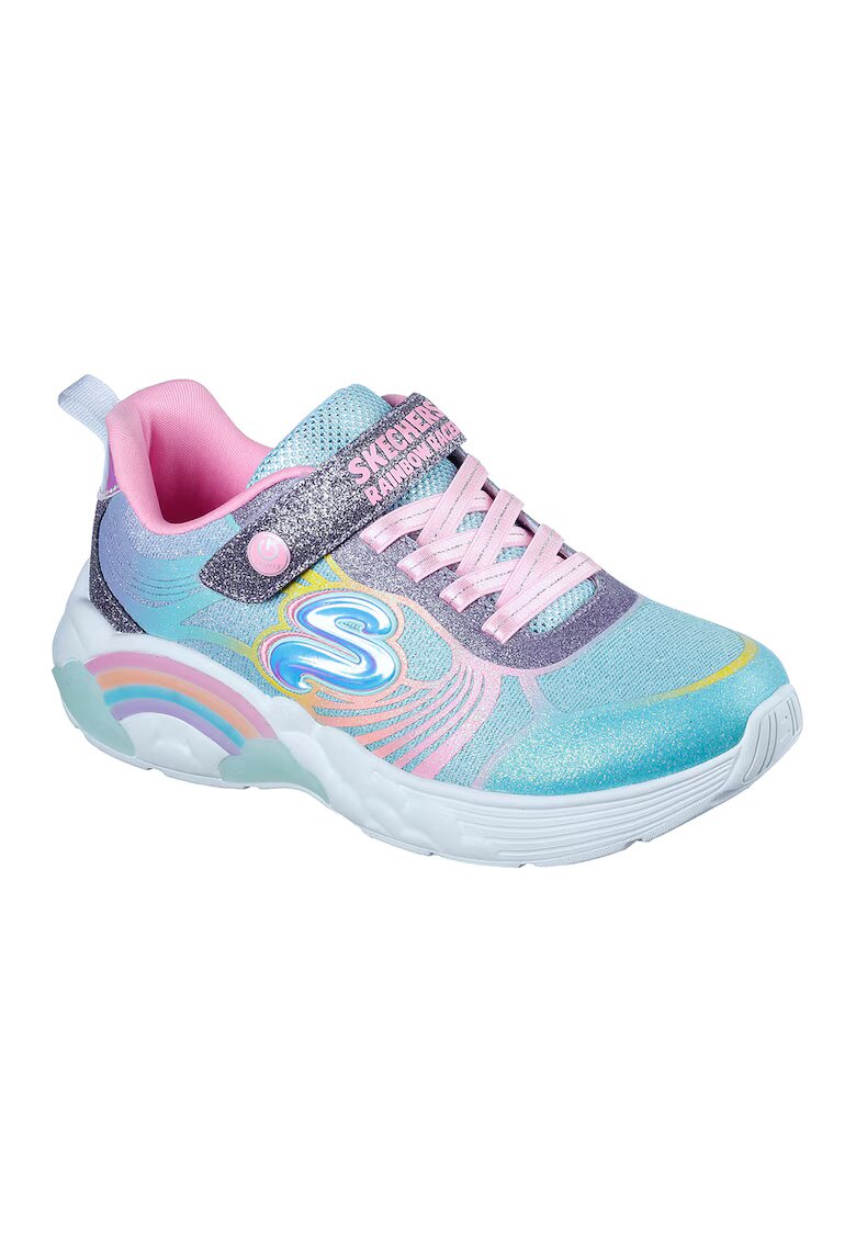 Skechers Бляскави спортни обувки Rainbow Racer Nova със светлини - Розово/Светлосин