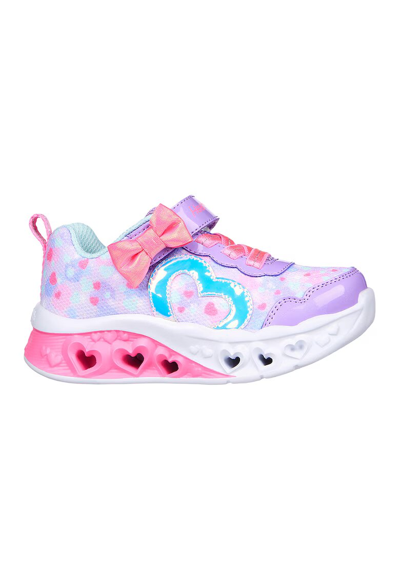 Skechers Боти Flutter Heart Lights с LED светлини - Яркорозово/Лилав/Син
