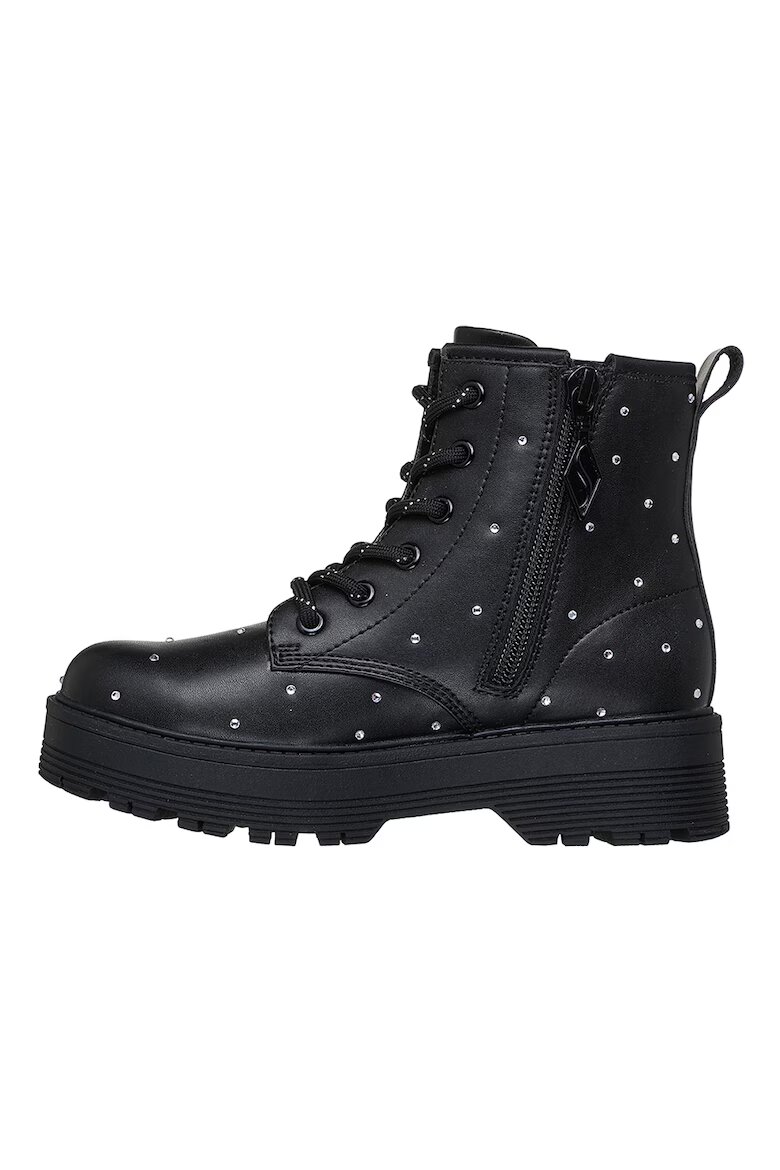 Skechers Боти Gravlen с декоративни камъни Черен