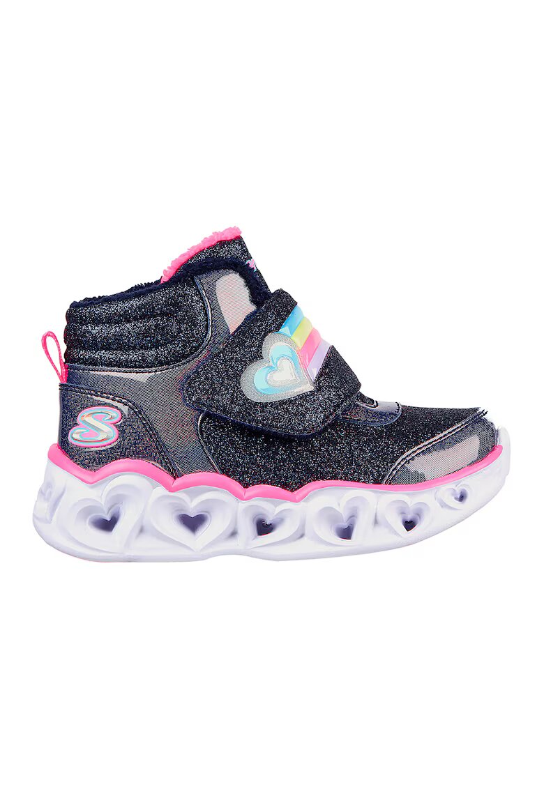Skechers Боти Heart Lights Briliant Rainbo с бляскав ефект - Розово/Тъмносин