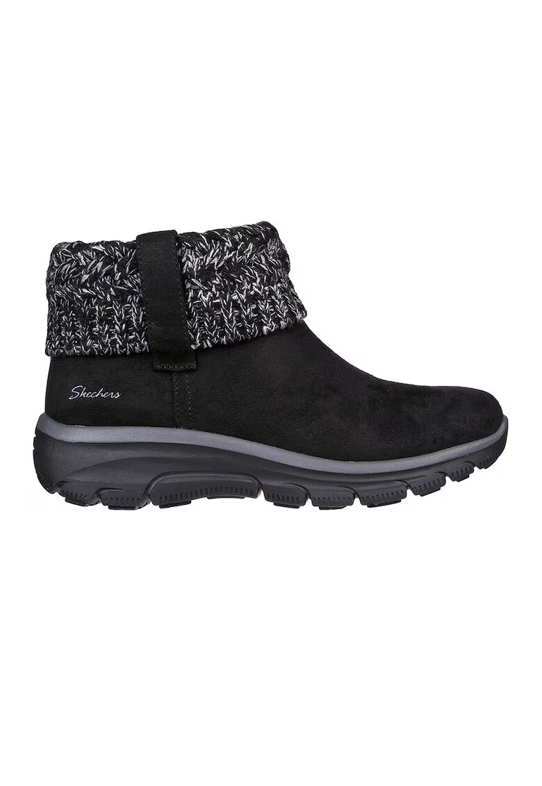 Skechers Боти Modern Comfort с текстил - Черен/Tъмносив