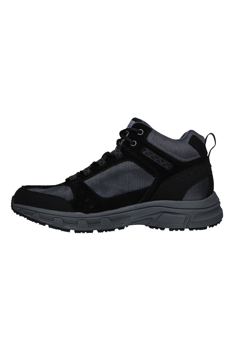 Skechers Боти Oak Canyo Ironhide от велур и текстил Черен