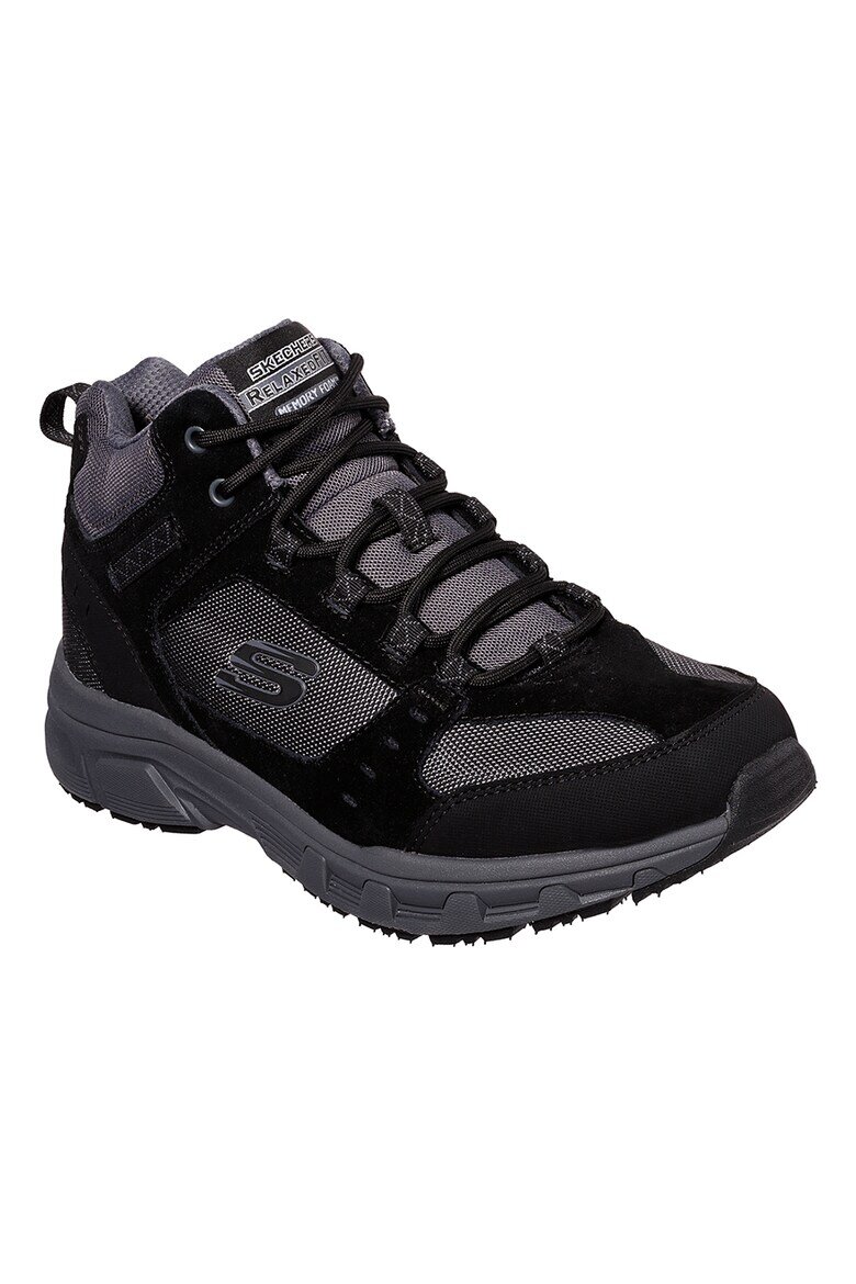 Skechers Боти Oak Canyo Ironhide от велур и текстил Черен