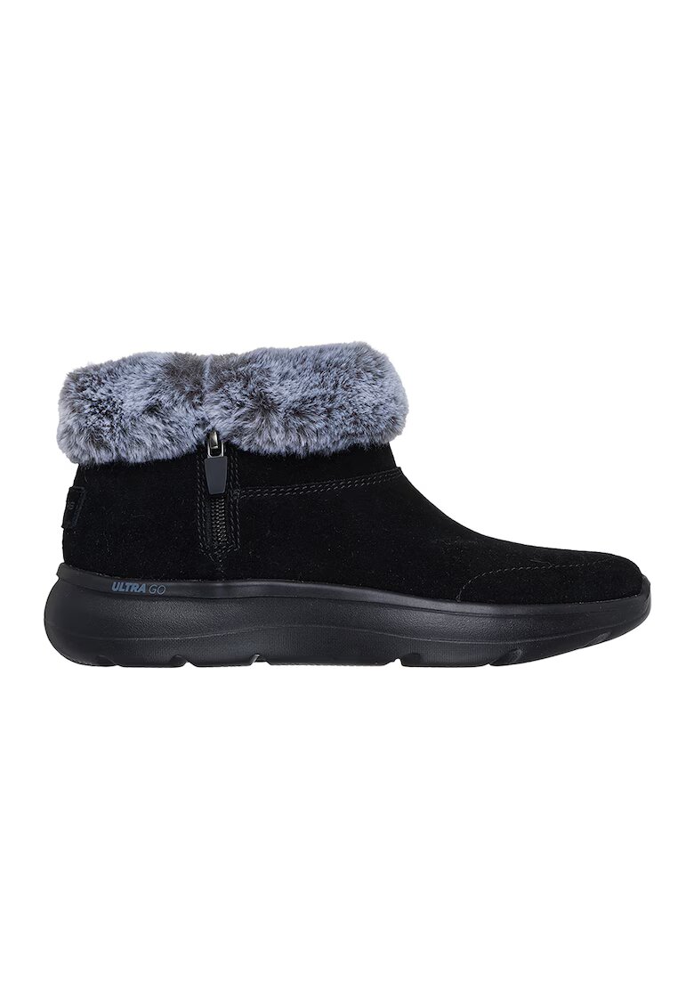 Skechers Боти On The Go Encore Elisa с еко пух - Черен