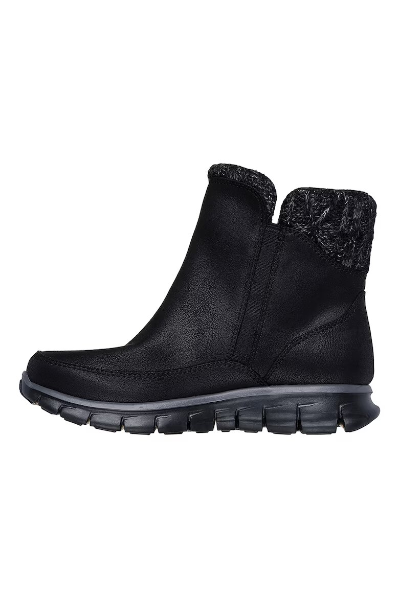 Skechers Боти от еко кожа Synergy Lovely Collab с цип Черен