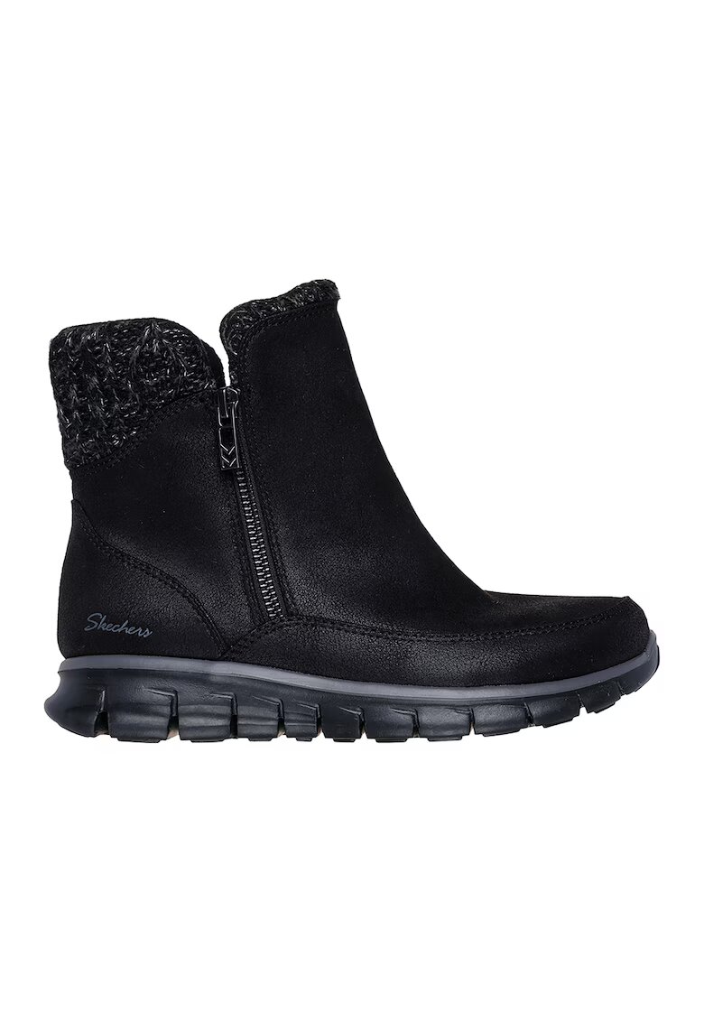 Skechers Боти от еко кожа Synergy Lovely Collab с цип - Черен