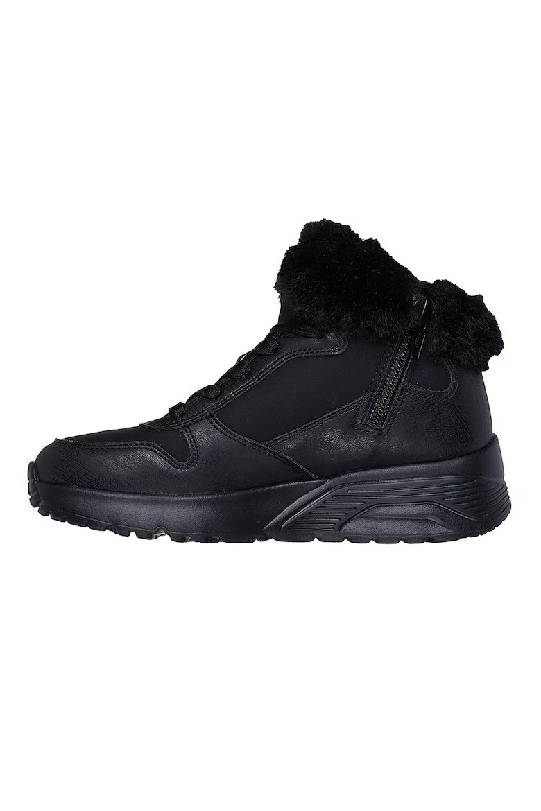 Skechers Боти с еко пух Черен