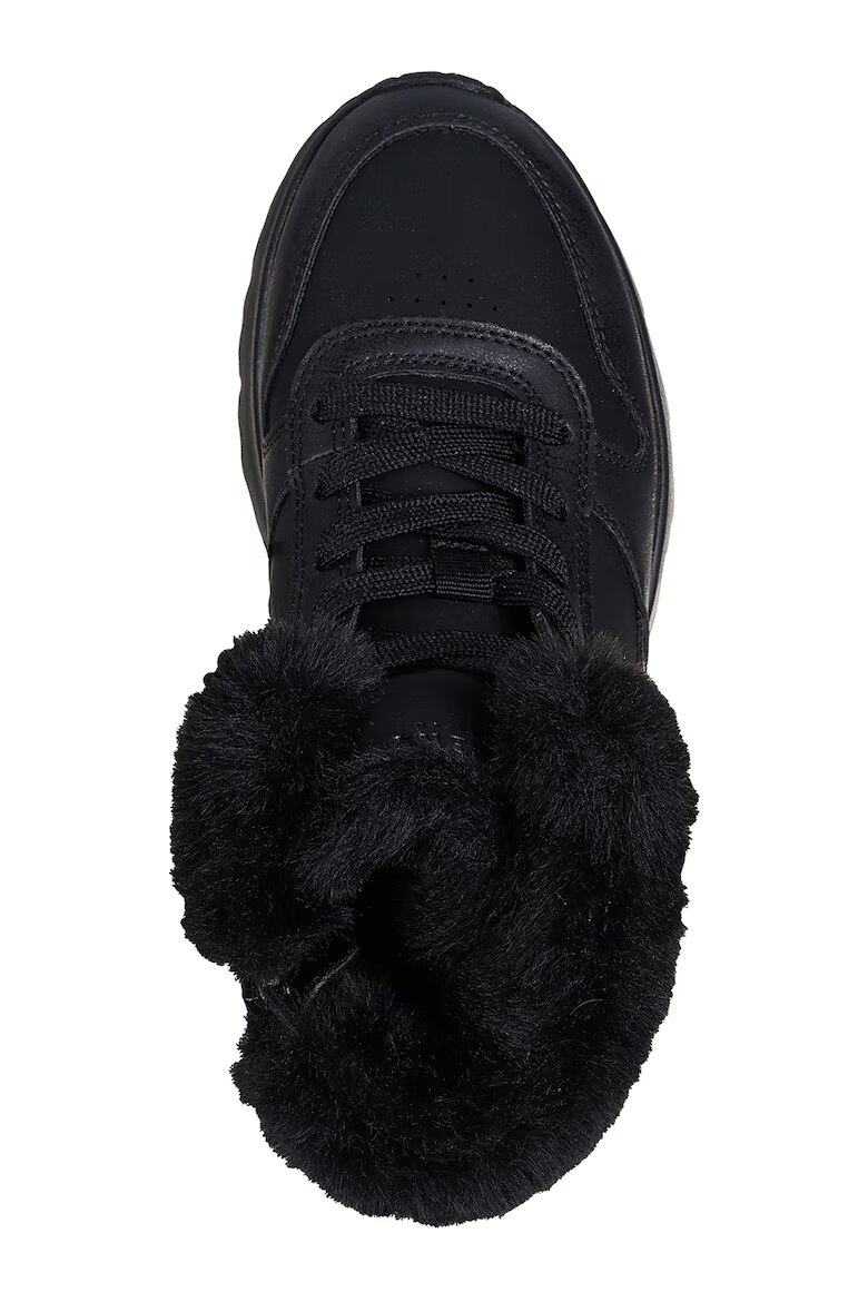Skechers Боти с еко пух Черен