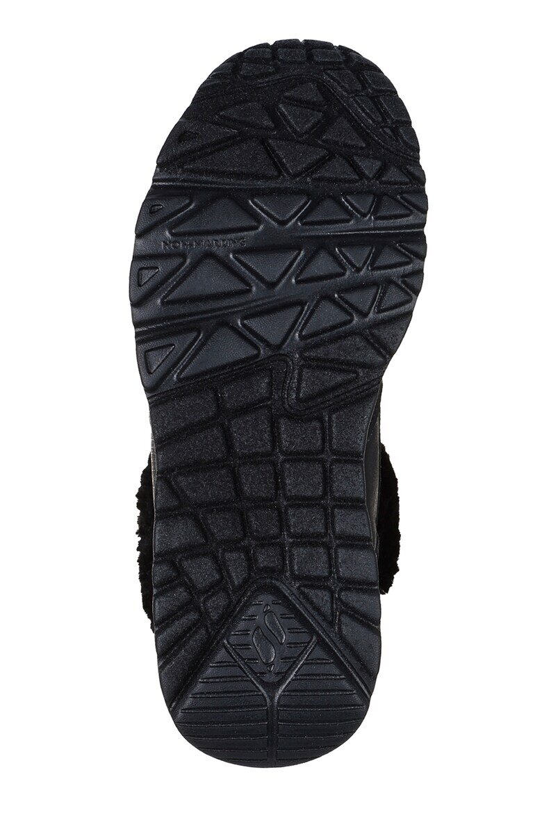 Skechers Боти с еко пух Черен