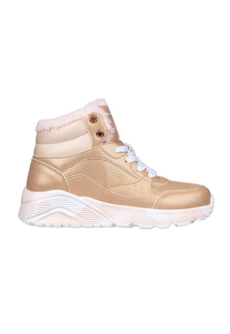 Skechers Боти Uno Lite от еко кожа с еко пух - Златист