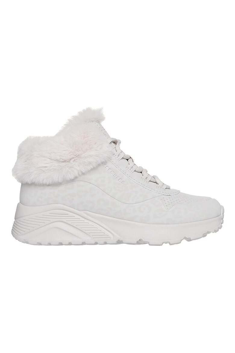 Skechers Боти Uno Lite с еко пух Бял