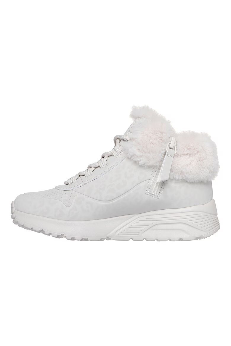 Skechers Боти Uno Lite с еко пух Бял