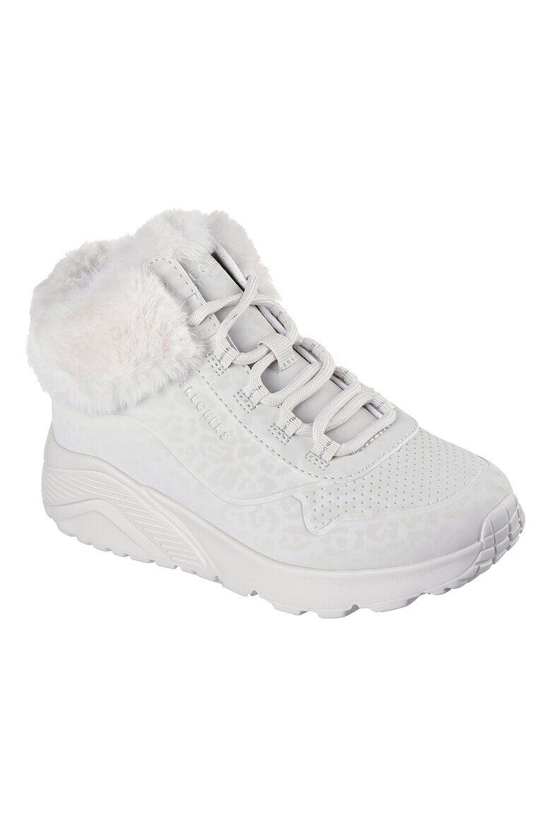 Skechers Боти Uno Lite с еко пух Бял