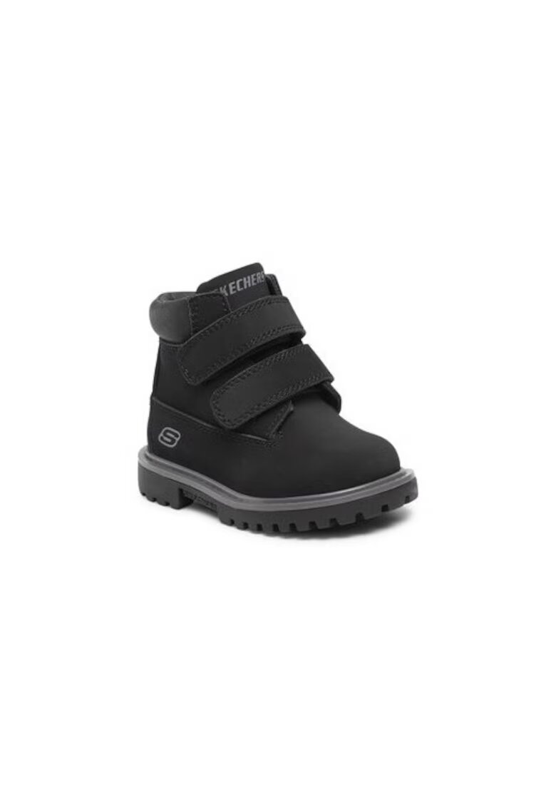 Skechers Ботуши за момчета - 302635047 - Еко кожа - Черни