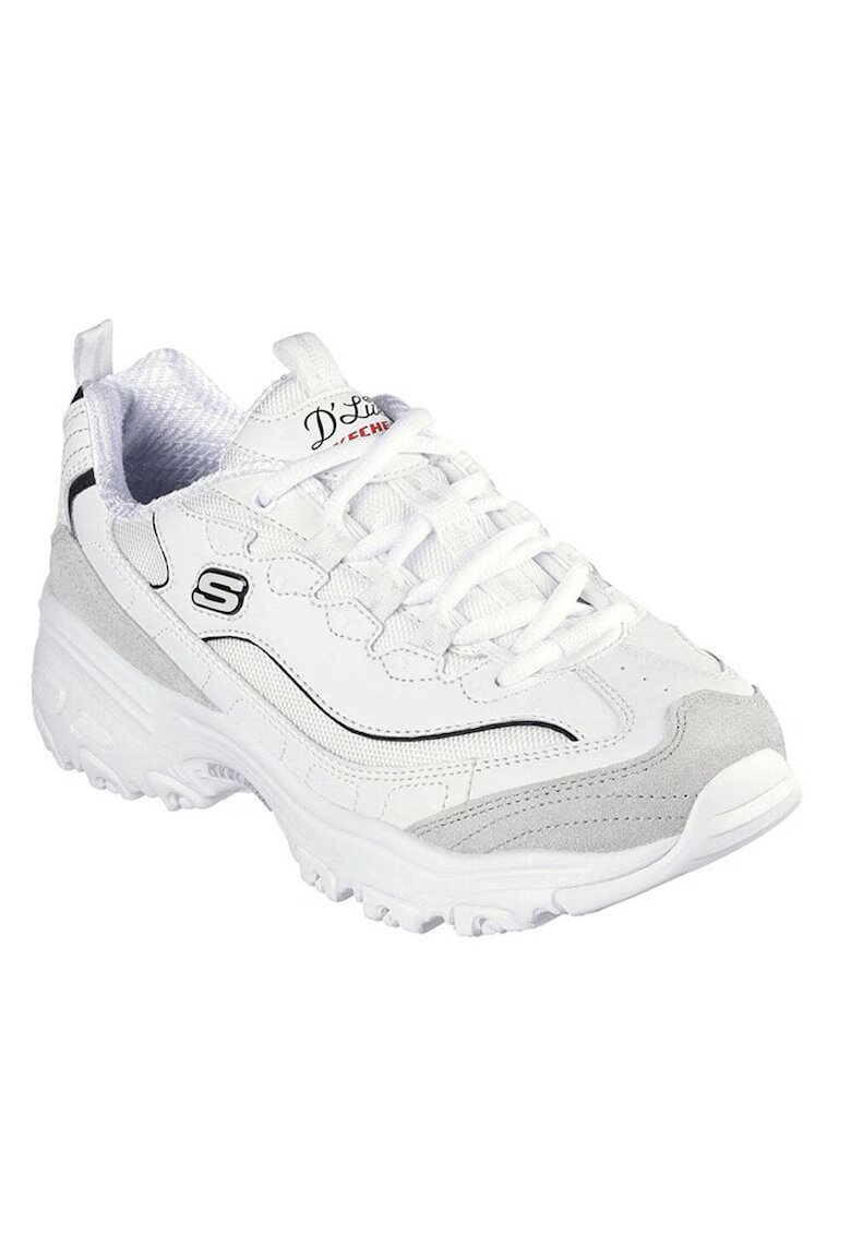 Skechers Дамски спортни обувки New Heat - естествена кожа - бели