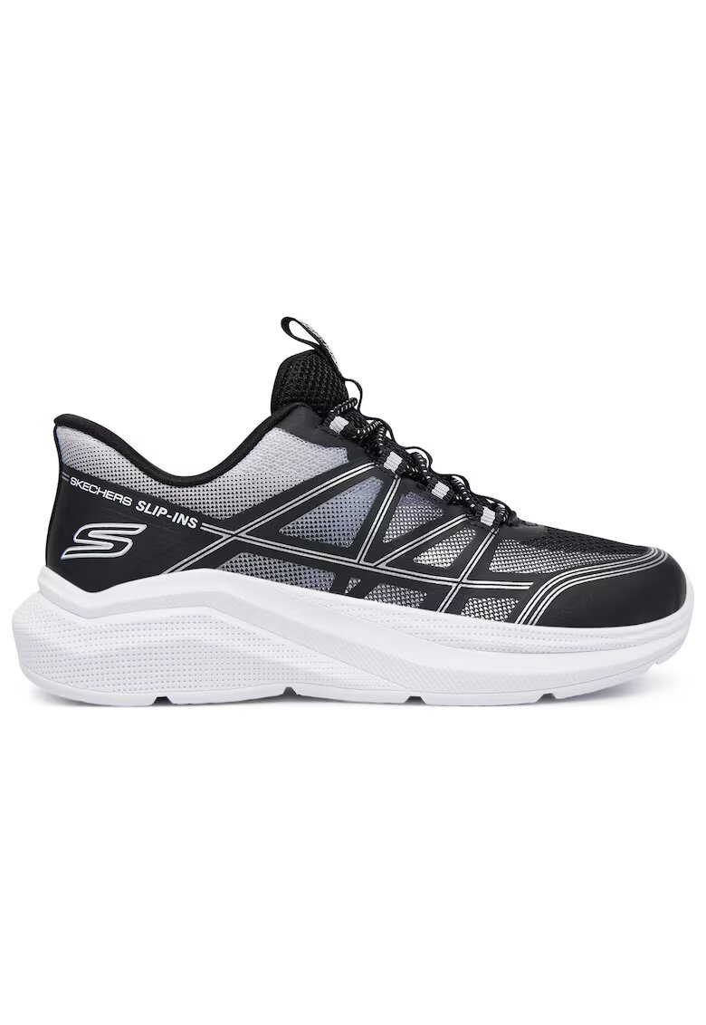 Skechers детски спортни обувки от мрежа Slip-Ins - черно/бяло