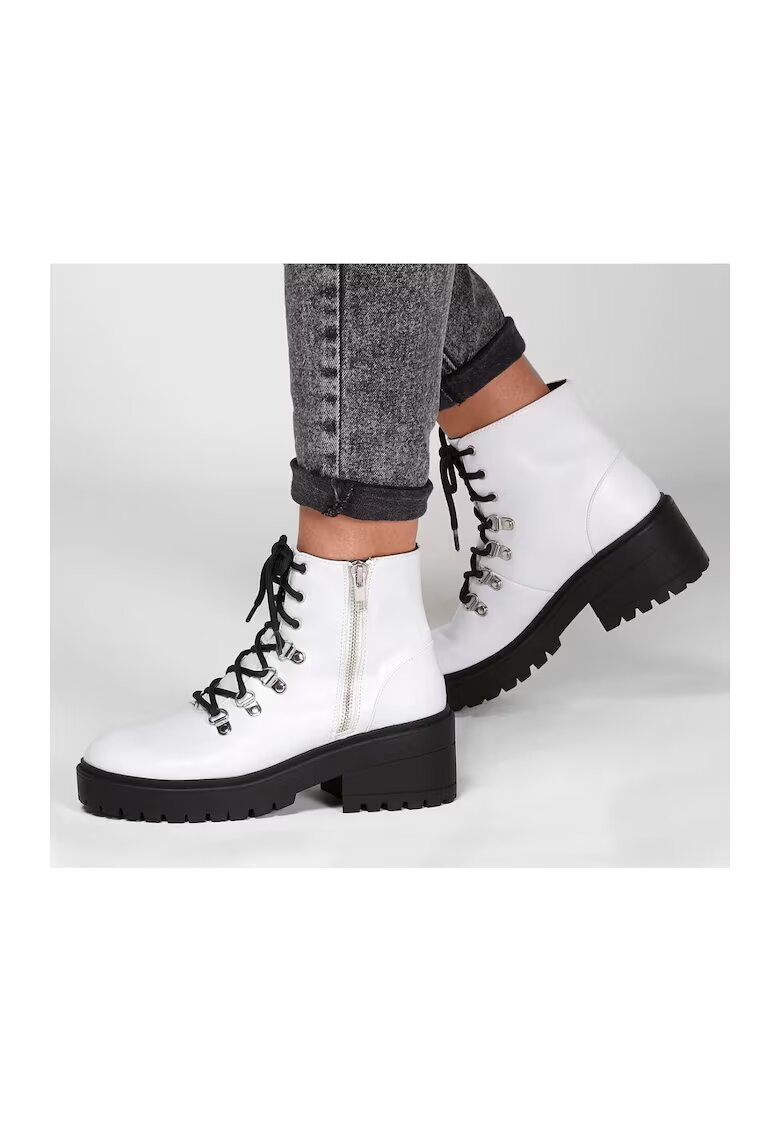 Skechers Ежедневни дамски ботуши 49058 Wht White - Albsss - Бял