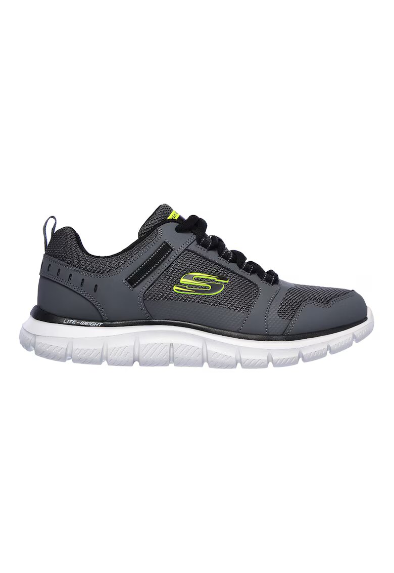 Skechers Фитнес обувки Track-Knockhill с кожа - Сив