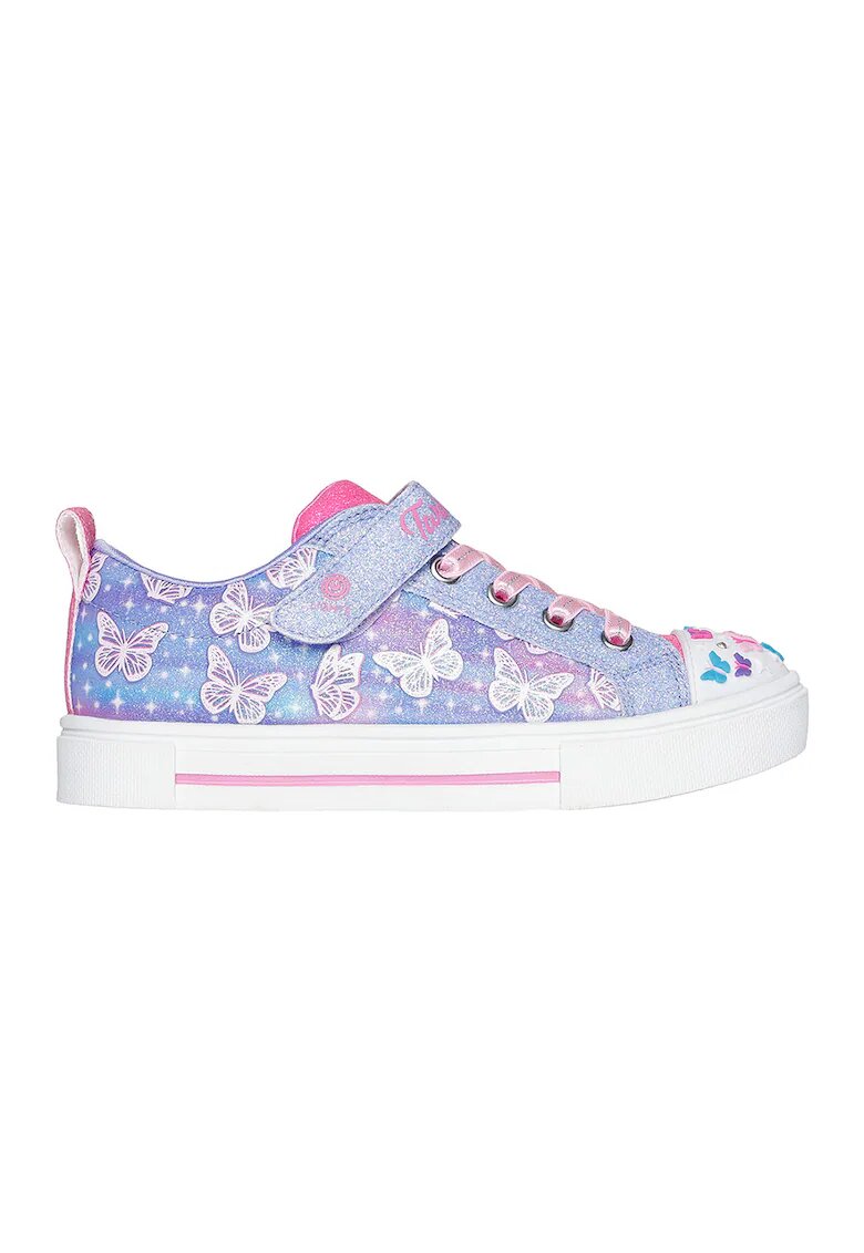Skechers Кецове Twinkle Sparks с принт на пеперуди - Лилав/Розово