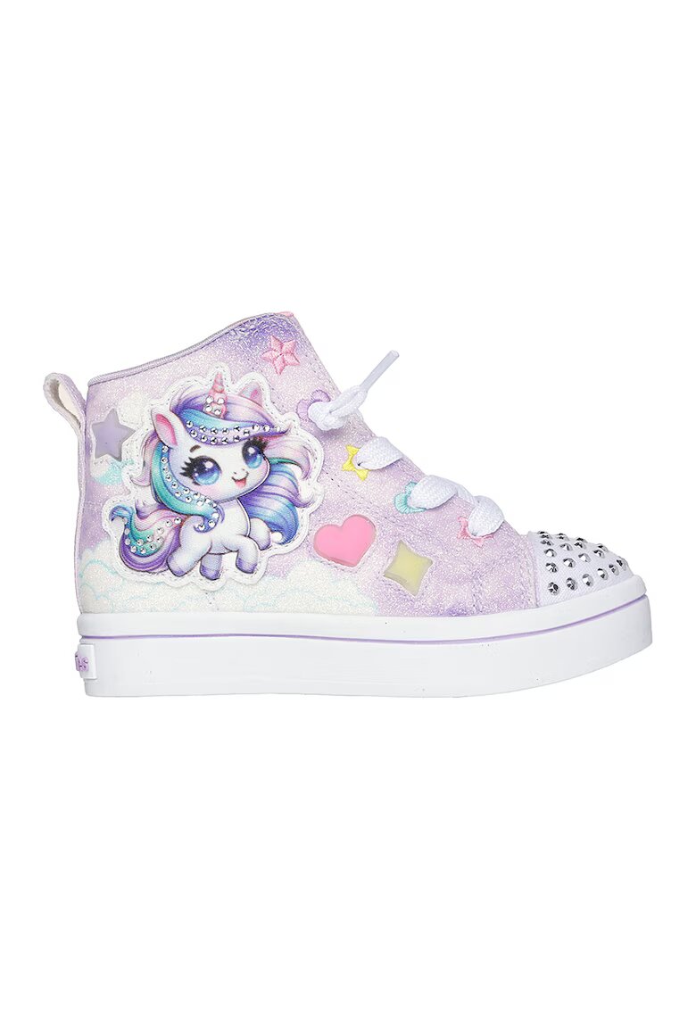 Skechers Кецове Twinkle Toes Twi-Lites 2.0 с LED светлини - Жълт/Лавандула