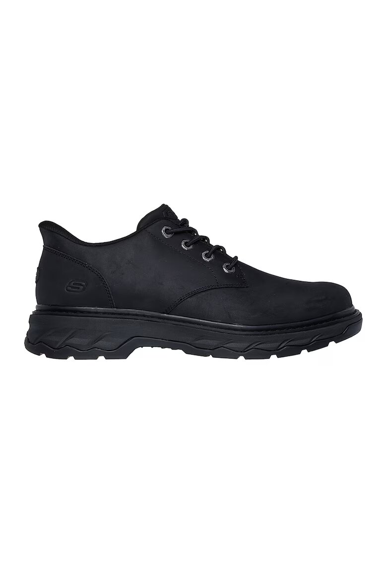 Skechers Кожени боти Lockett - Gustav тип Slip-Ins