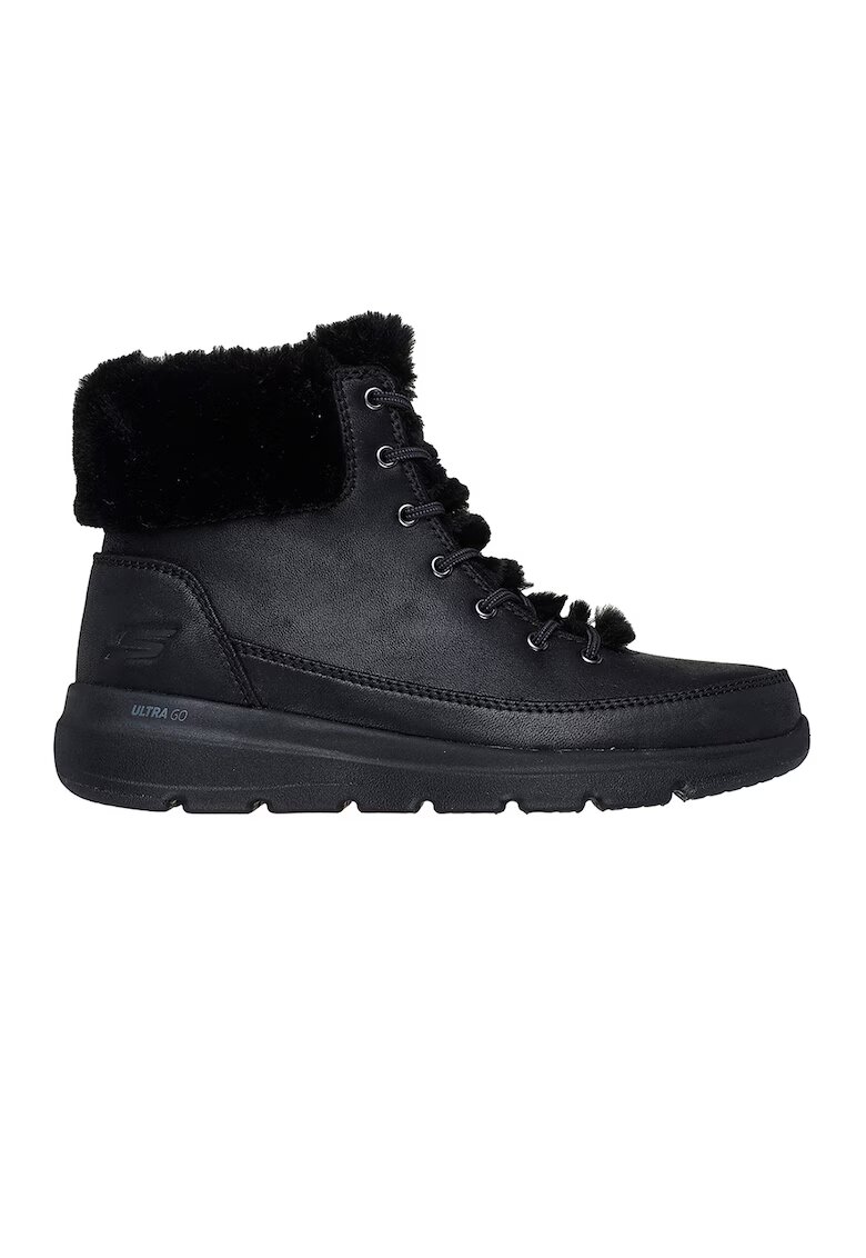 Skechers Кожени боти On-The-Go - Черен